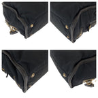 Prada Black Gold Nylon Leather Handbag — view 3