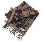 Hermes Cashmere Brides de Gala Order Scarf Brown Black — view 2