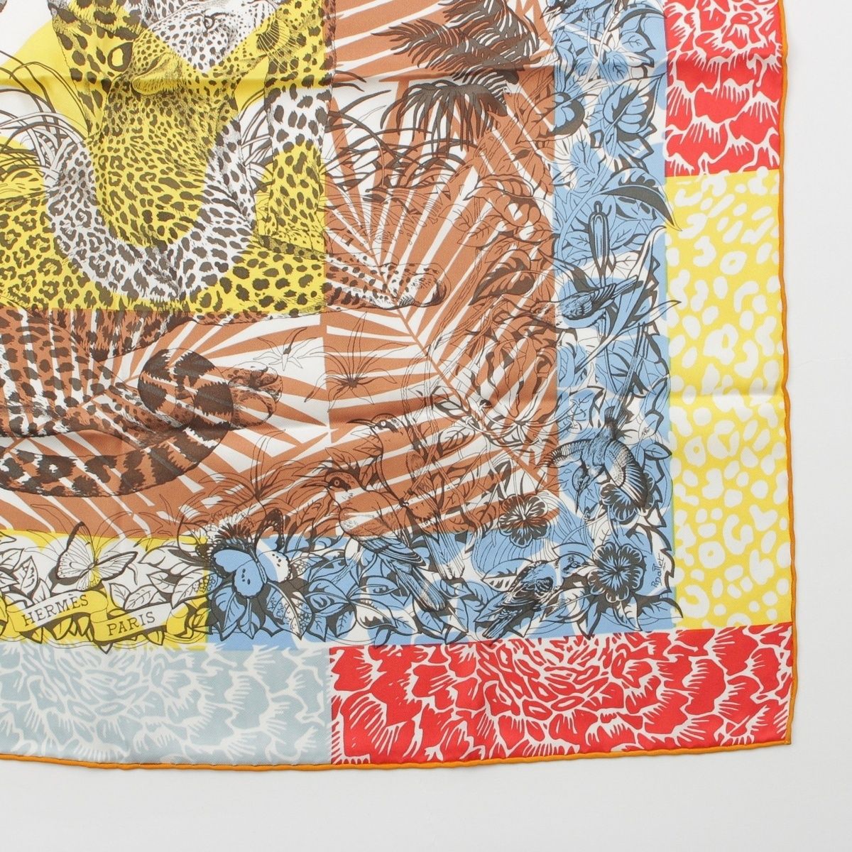 Hermes Jungle Love AU Tampon Silk Carre 70 Scarf — view 5