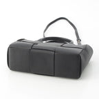 Bottega Veneta Leather Maxi Intrecciato Mini Arco 2-Way Handbag Black — view 6