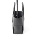 Bottega Veneta Leather Maxi Intrecciato Mini Arco 2-Way Handbag Black — view 4