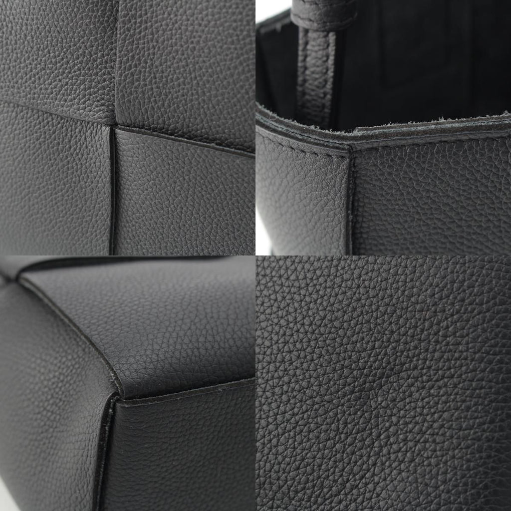 Bottega Veneta Leather Maxi Intrecciato Mini Arco 2-Way Handbag Black — view 9