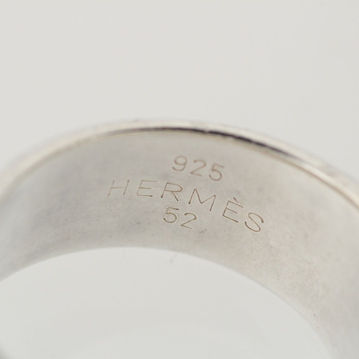 Hermes Vintage Cheval Hose Ring 925 Sterling Silver 52 — view 9
