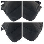 Prada Tessuto Black Silver Nylon Shoulder Bag — view 3