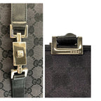 Gucci Jackie Black Silver GG Canvas Leather 002 Tote — view 4