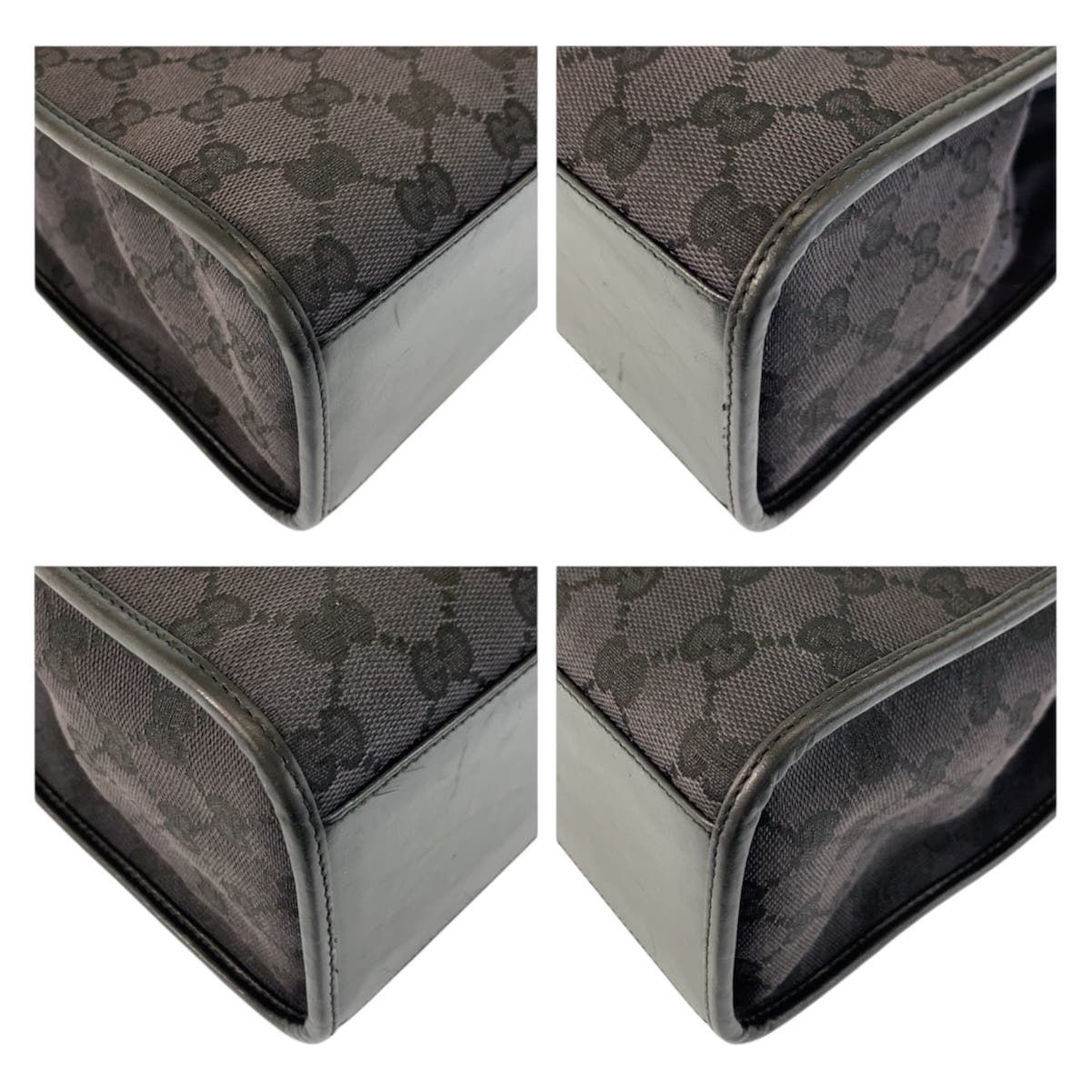 Gucci Jackie Black Silver GG Canvas Leather 002 Tote — view 5