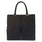 Gucci Jackie Black Silver GG Canvas Leather 002 Tote — view 2