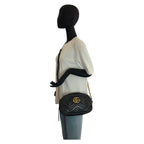 Gucci GG Marmont Camera Bag Black Gold Leather — view 6