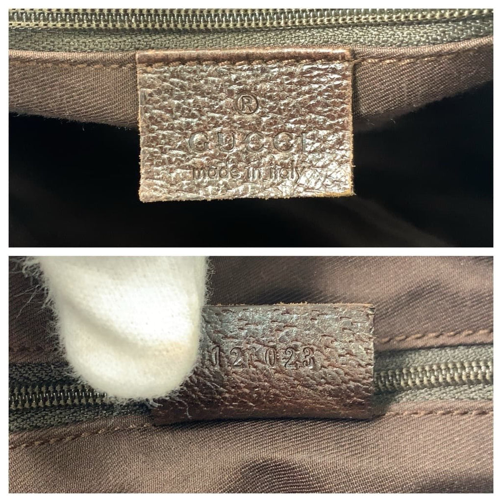 Gucci Beige Brown Silver GG Canvas Leather Shoulder Bag Tote — view 3