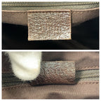 Gucci Beige Brown Silver GG Canvas Leather Shoulder Bag Tote — view 3