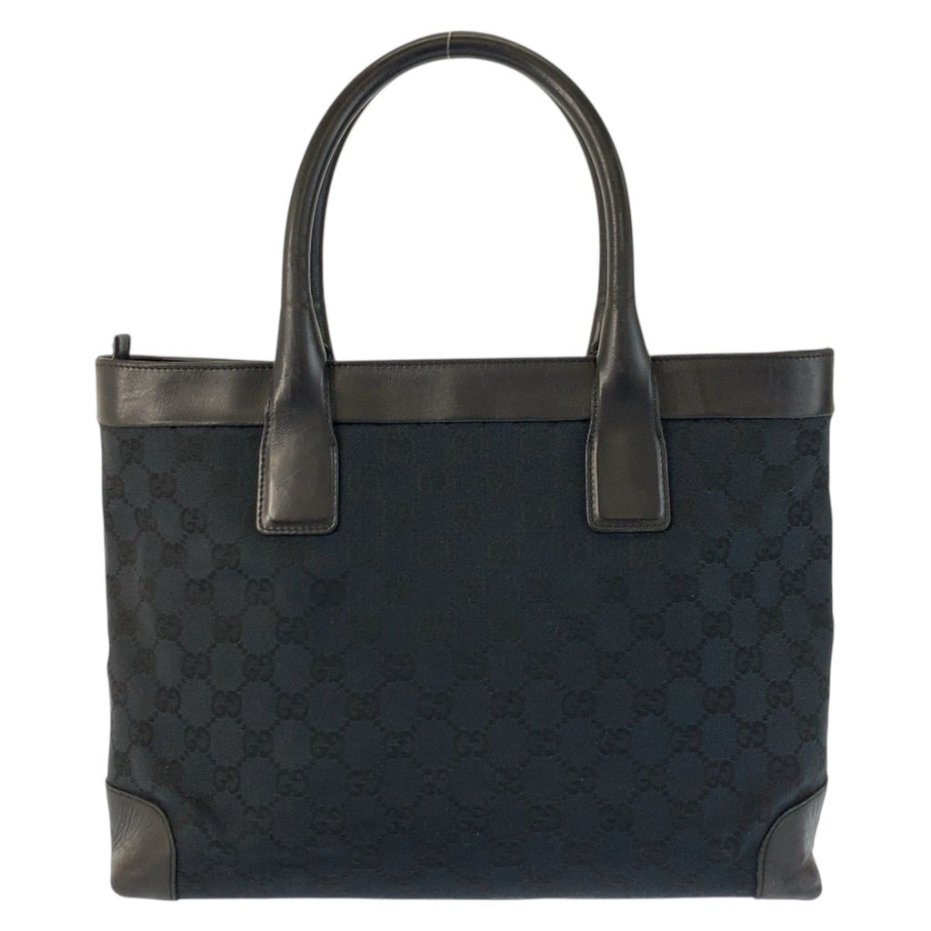Gucci Black GG Canvas Leather 002 Tote — view 2