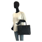 Gucci Black GG Canvas Leather 002 Tote — view 6