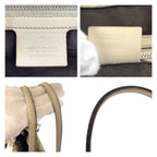 Gucci GG Twins Beige White Gold Canvas Leather Tote — view 3