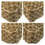 Gucci GG Twins Beige White Gold Canvas Leather Tote — view 4