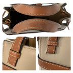 Loewe Gate Top Handle Beige Brown Gold Leather Handbag — view 6