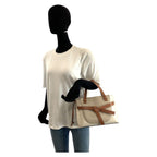 Loewe Gate Top Handle Beige Brown Gold Leather Handbag — view 7