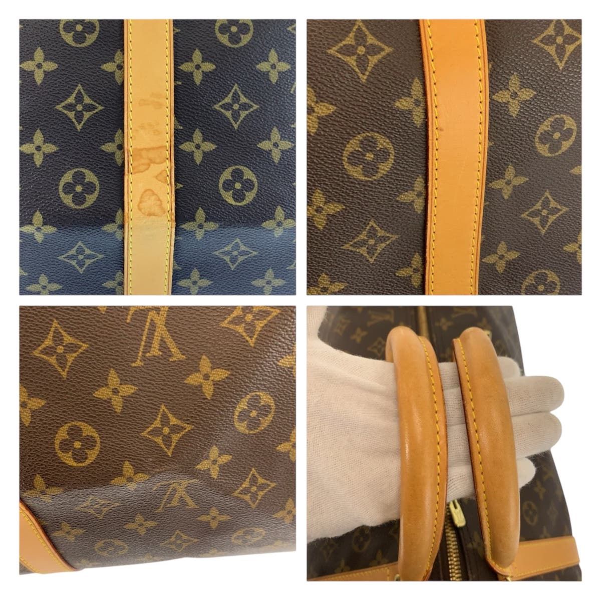 Louis Vuitton Monogram Keepall 60 Brown Gold Boston Bag — view 6