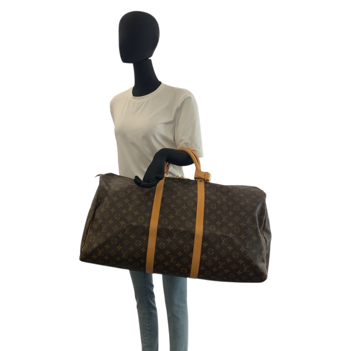 Louis Vuitton Monogram Keepall 60 Brown Gold Boston Bag — view 7