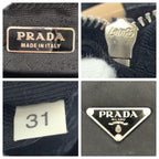 Prada Tessuto Black Silver Nylon Handbag — view 4