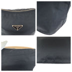 Prada Tessuto Black Silver Nylon Handbag — view 5