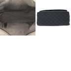 Gucci Black Silver GG Canvas Leather Shoulder Bag — view 9