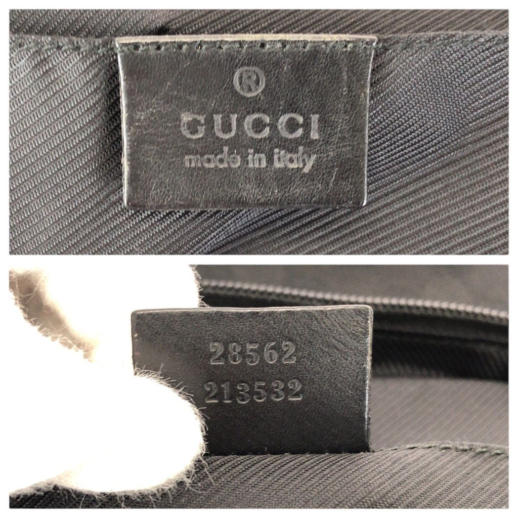 Gucci Black Silver GG Canvas Leather Shoulder Bag — view 4