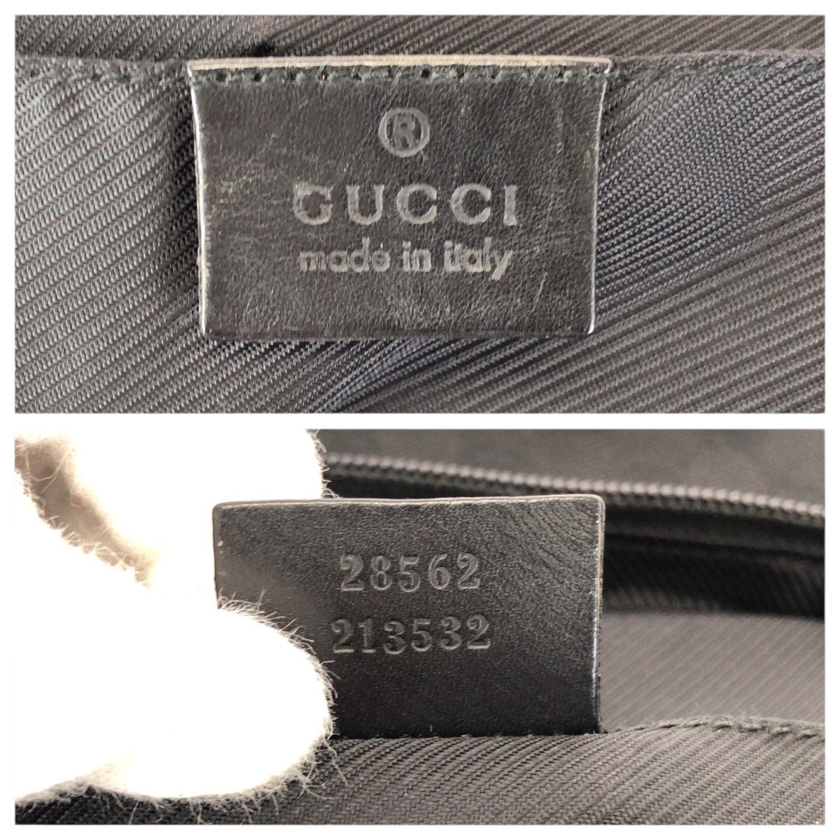 Gucci Black Silver GG Canvas Leather Shoulder Bag — view 4