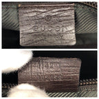 Gucci Beige Dark Brown Silver GG Supreme Canvas Leather Shoulder Bag — view 4