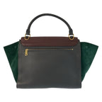 Celine Trapeze Burgundy Gray Green Leather 2-Way Shoulder Bag — view 2