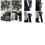 Prada Tessuto Triangle Logo Black Silver Nylon Leather Shoulder Bag — view 9