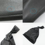 Bottega Veneta Triangle Twist Handbag Black Leather Clutch — view 8