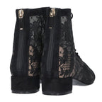 Dior Naughtily-d Flower Lace Short Boots 37.5 Black — view 2
