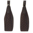 Gucci GG Pattern Brown Gold Nylon Shoulder Bag — view 8