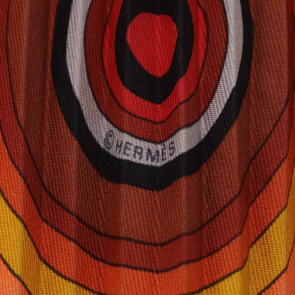 Hermes Scarf Carre 90 Pleated Silk Orange — view 3