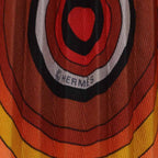 Hermes Scarf Carre 90 Pleated Silk Orange — view 3