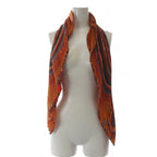 Hermes Scarf Carre 90 Pleated Silk Orange — view 2