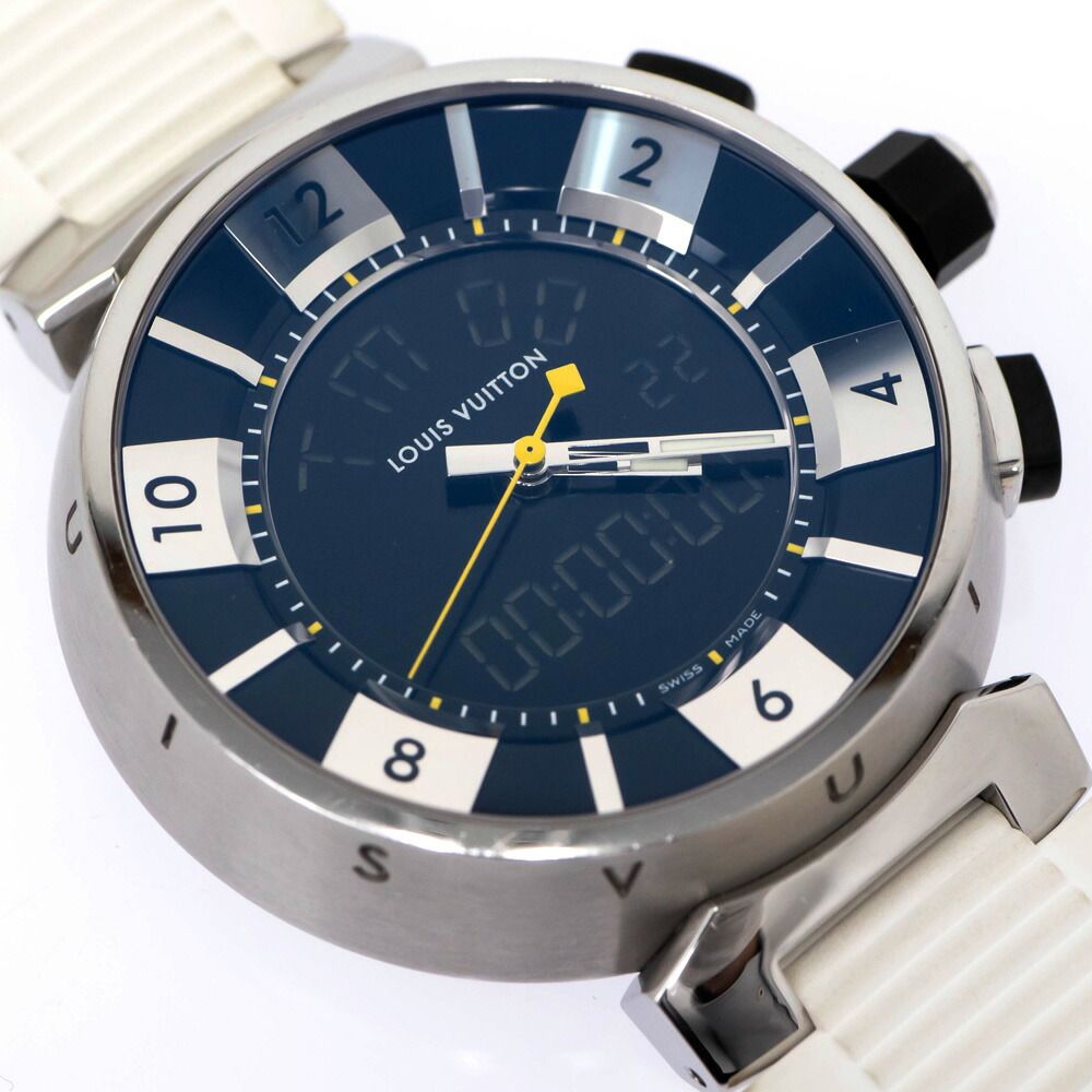 Louis Vuitton Tambour in Black Digital Analog Watch — view 9