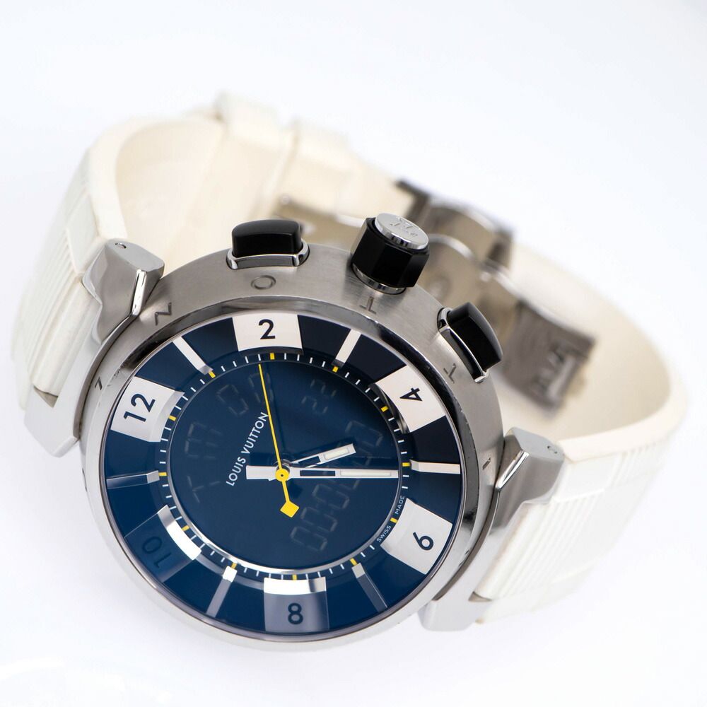 Louis Vuitton Tambour in Black Digital Analog Watch — view 2