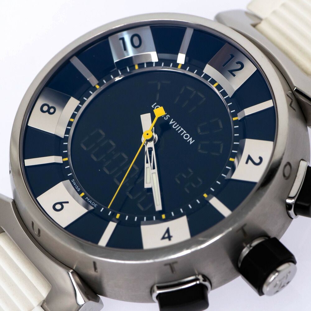 Louis Vuitton Tambour in Black Digital Analog Watch — view 8