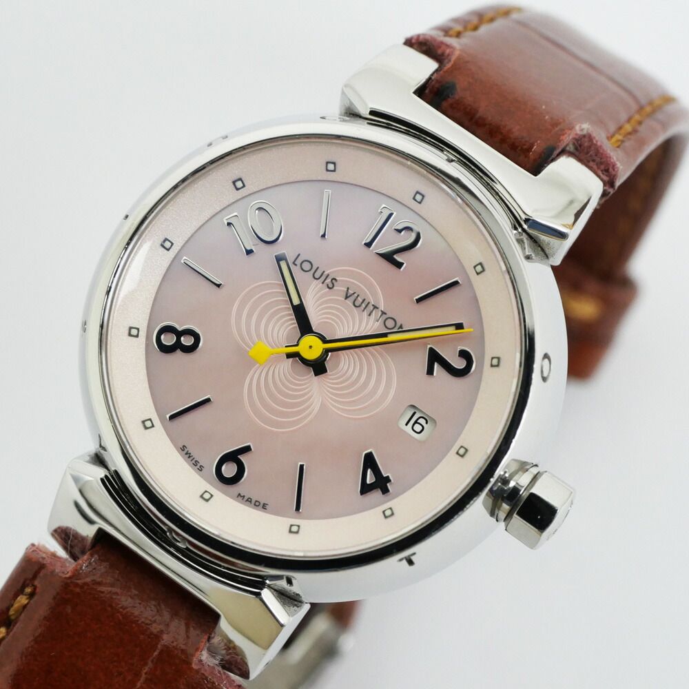 Louis Vuitton Tambour PM Brea Pink Shell Dial Watch — view 8