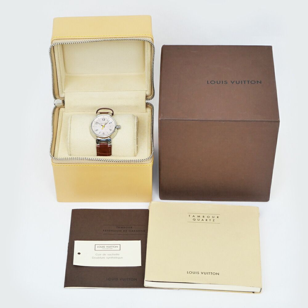 Louis Vuitton Tambour PM Brea Pink Shell Dial Watch — view 9