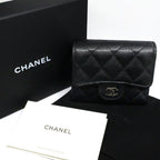 Chanel Classic Small Flap Wallet Black Caviar Leather — view 4