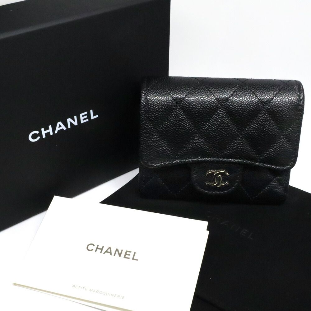 Chanel Classic Small Flap Wallet Black Caviar Leather — view 4