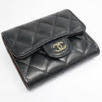 Chanel Classic Small Flap Wallet Black Caviar Leather — view 3