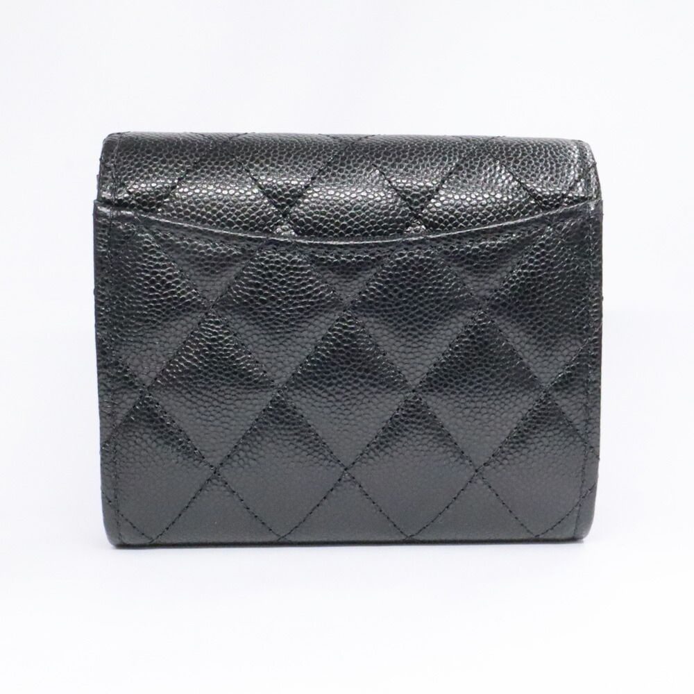 Chanel Classic Small Flap Wallet Black Caviar Leather — view 2