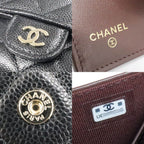 Chanel Classic Small Flap Wallet Black Caviar Leather — view 7