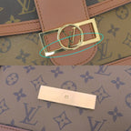 Louis Vuitton Monogram Reverse Dauphine MM Shoulder Bag Brown — view 7