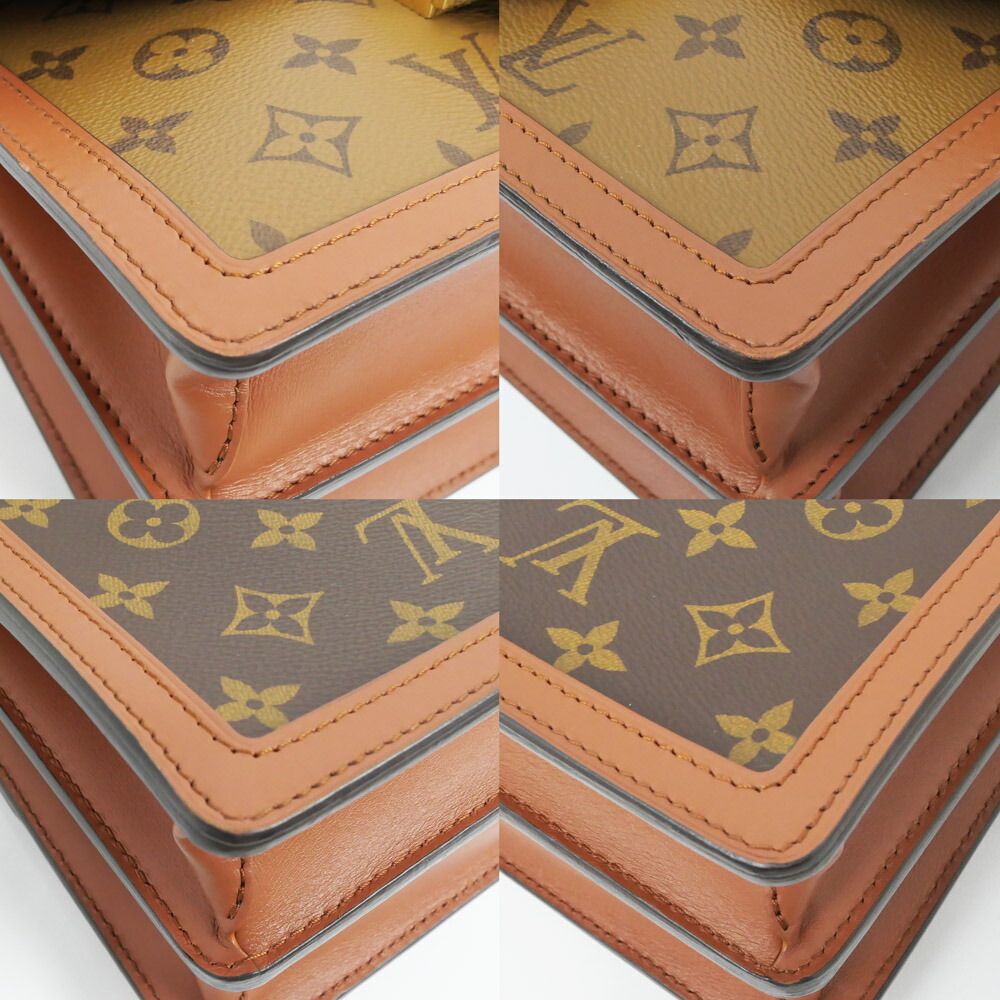Louis Vuitton Monogram Reverse Dauphine MM Shoulder Bag Brown — view 4