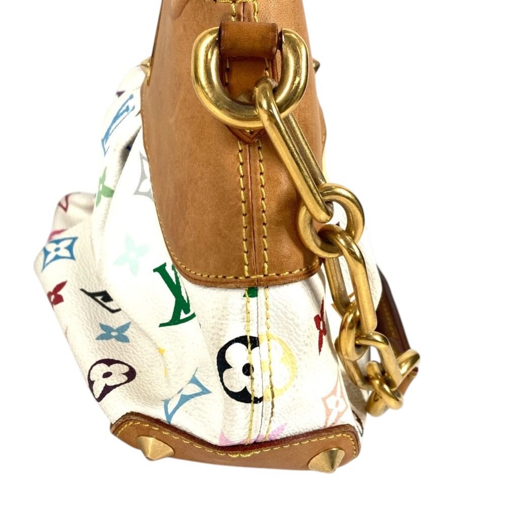 Louis Vuitton Handbag Judy PM Monogram Multicolor Canvas Bronze White — view 7