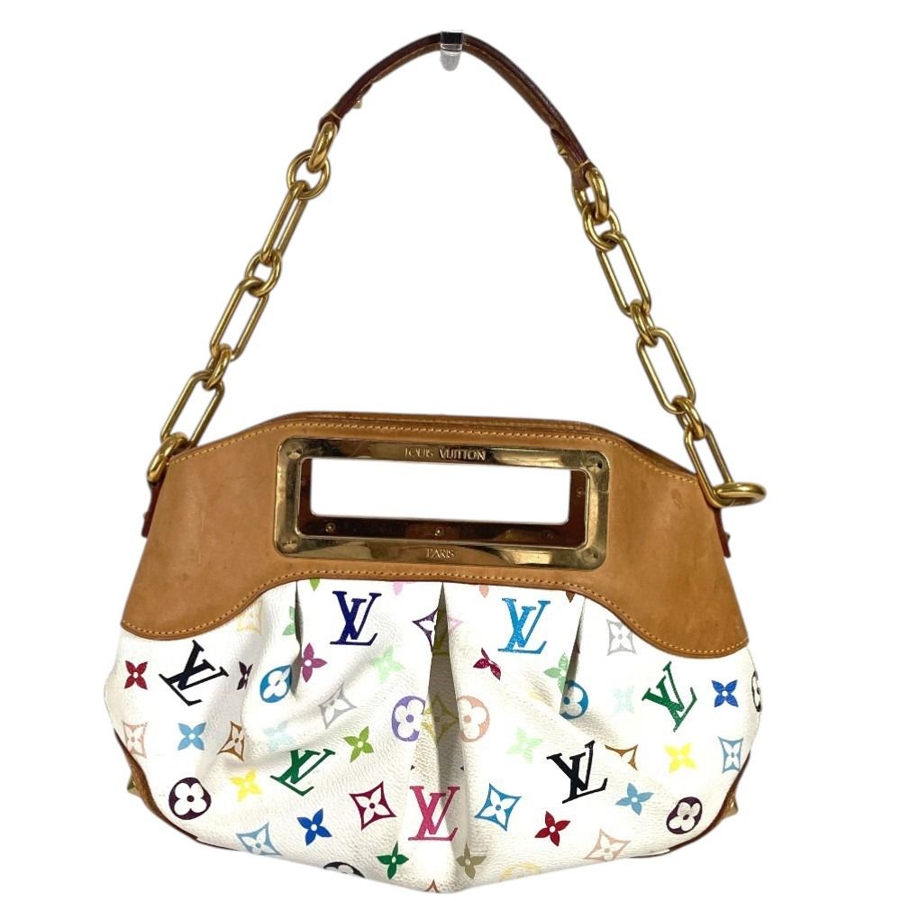 Louis Vuitton Handbag Judy PM Monogram Multicolor Canvas Bronze White — view 2